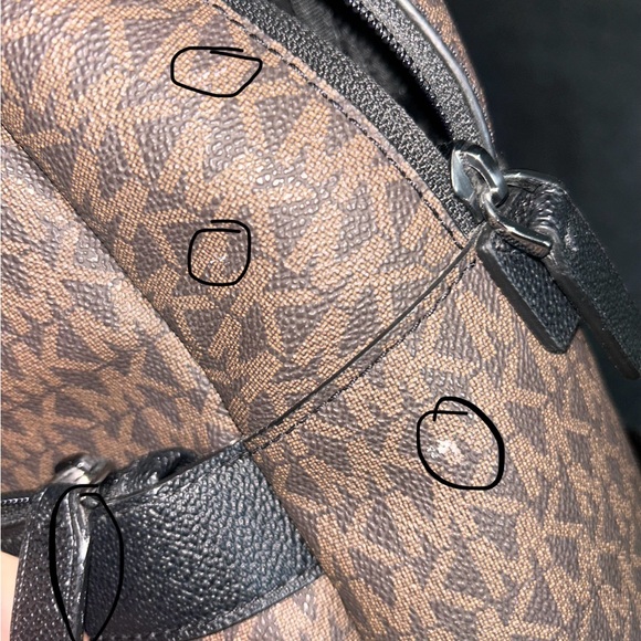 Michael Kors Greyson Monogram Backpack - Brown and Black - Picture 9 of 10